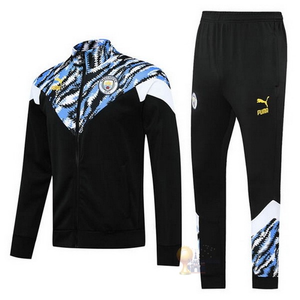 Calcio Maglie Giacca Manchester City 2020 2021 Nero Blu