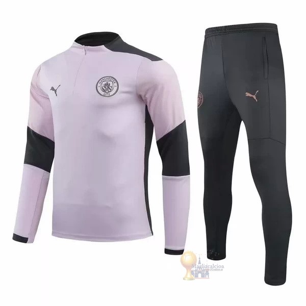 Calcio Maglie Giacca Manchester City 2020 2021 Rosa Nero