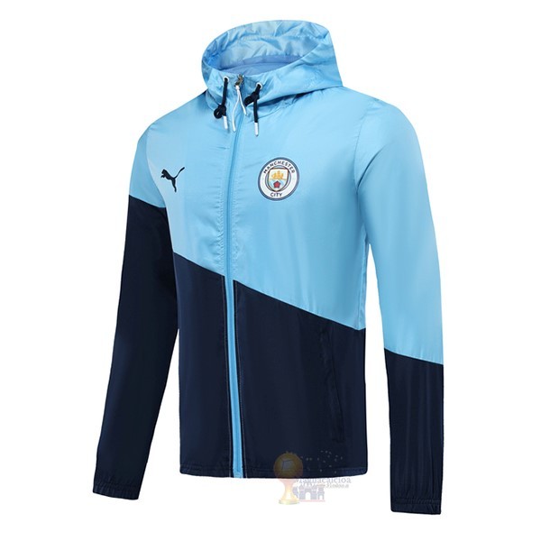 Calcio Maglie Giacca a vento Manchester City 2019 2020 Blu Luce