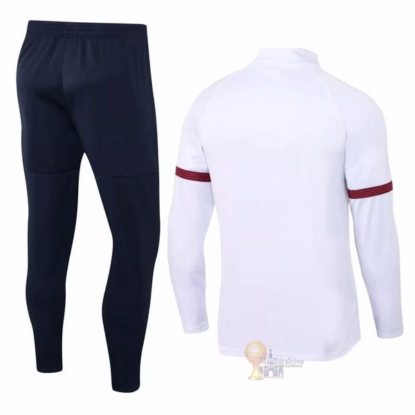 Calcio Maglie Set Completo Giacca a vento Manchester City 2021 2022 Bianco Blu