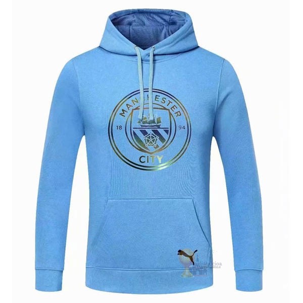 Calcio Maglie Sudaderas Con Capucha Manchester City 2020 2021 Blu