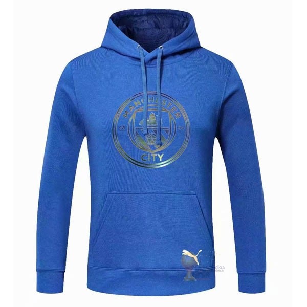 Calcio Maglie Sudaderas Con Capucha Manchester City 2020 2021 Blu Navy