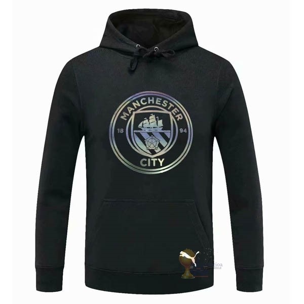 Calcio Maglie Sudaderas Con Capucha Manchester City 2020 2021 Nero