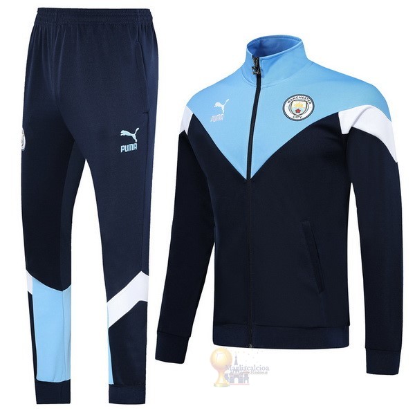 Calcio Maglie Tuta Presentazione Manchester City 2019 2020 Blu Bianco
