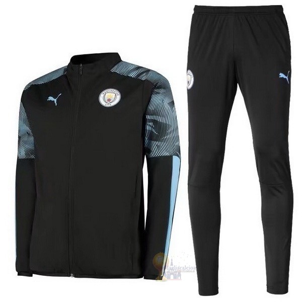 Calcio Maglie Tuta Presentazione Manchester City 2019 2020 Nero Blu