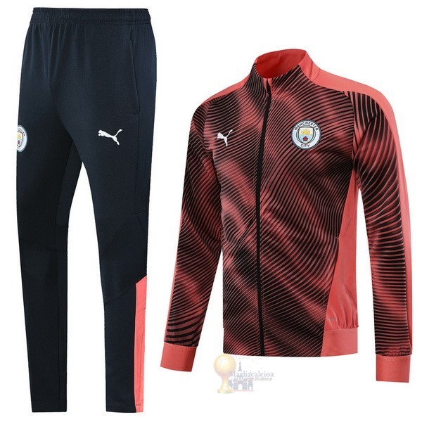 Calcio Maglie Tuta Presentazione Manchester City 2019 2020 Rosso Nero