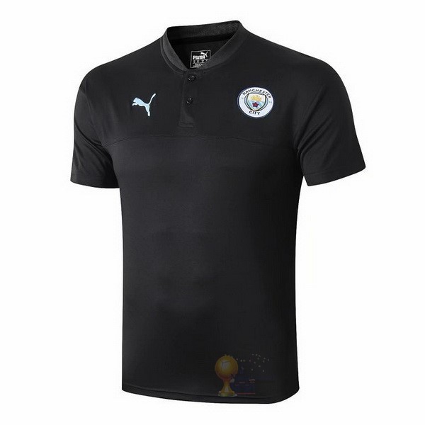 Calcio Maglie Polo Manchester City 2019 2020 Nero Blu