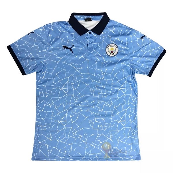 Calcio Maglie Polo Manchester City 2020 2021 Blu