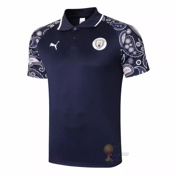 Calcio Maglie Polo Manchester City 2020 2021 Purpureo Nero