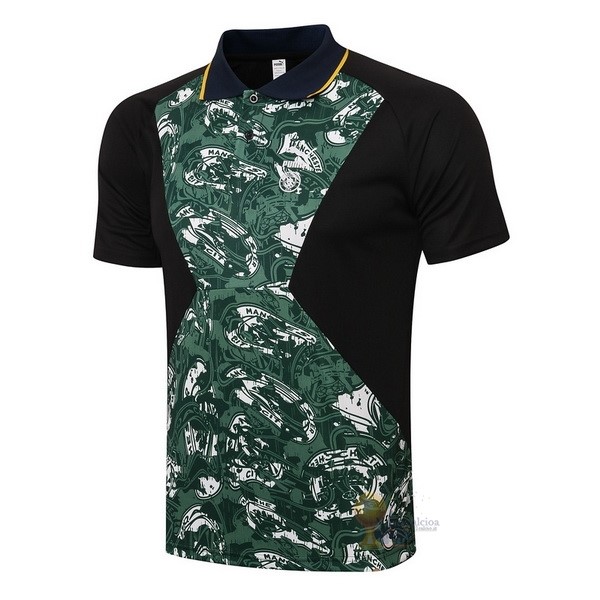 Calcio Maglie Polo Manchester City 2021 2022 Verde Nero
