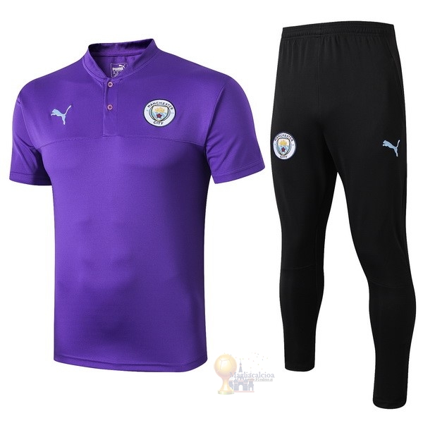 Calcio Maglie Set Completo Polo Manchester City 2019 2020 Purpureo