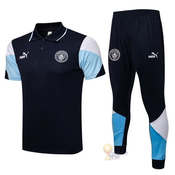 Calcio Maglie Set Completo Polo Manchester City 2021 2022 Blu