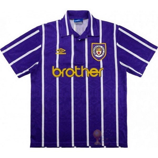 Calcio Maglie Away Maglia Manchester City Stile rétro 1993 1994 Purpureo