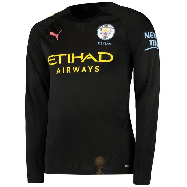 Calcio Maglie Away Manica lunga Manchester City 2019 2020 Nero