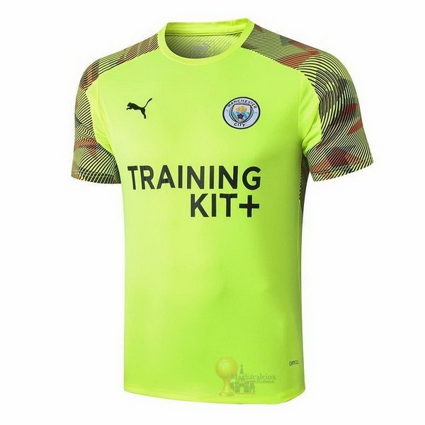 Calcio Maglie Formazione Manchester City 2019 2020 Verde FluOroescente