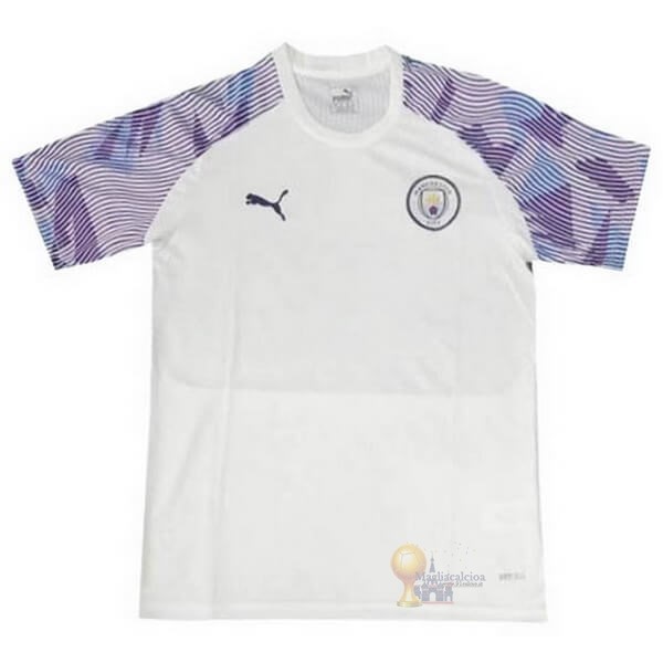 Calcio Maglie Formazione Manchester City 2020 2021 Bianco Purpureo