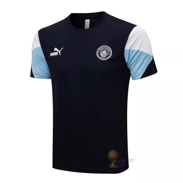 Calcio Maglie Formazione Manchester City 2021 2022 Blu Bianco