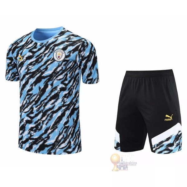 Calcio Maglie Formazione Set Completo Manchester City 2021 2022 Blu