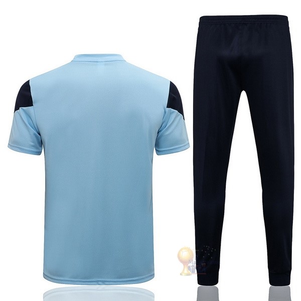 Calcio Maglie Formazione Set Completo Manchester City 2021 2022 Blu Bianco
