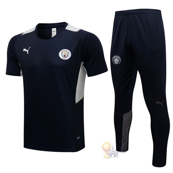 Calcio Maglie Formazione Set Completo Manchester City 2021 2022 Blu Navy