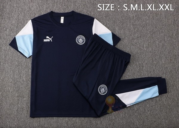 Calcio Maglie Formazione Set Completo Manchester City 2021 2022 Blu