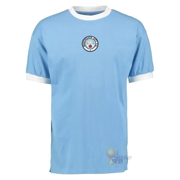 Calcio Maglie Home Maglia Manchester City Stile rétro 1972 Blu