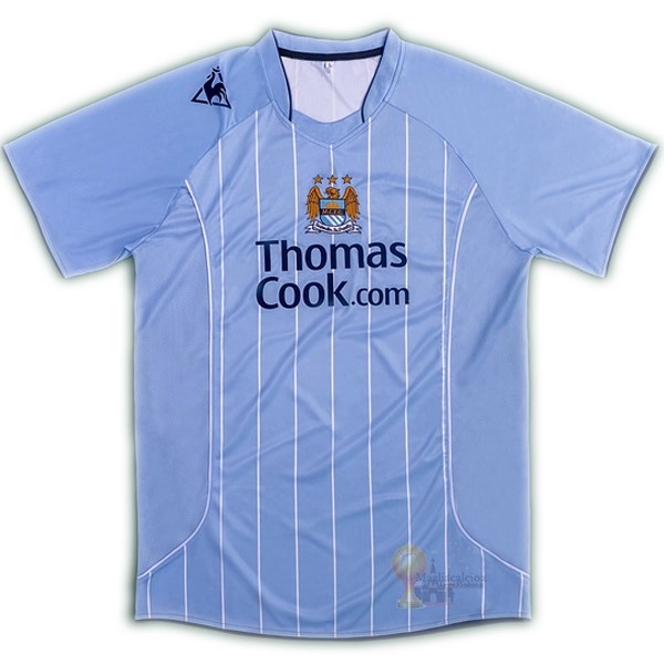 Calcio Maglie Home Maglia Manchester City Stile rétro 2007 2008 Blu