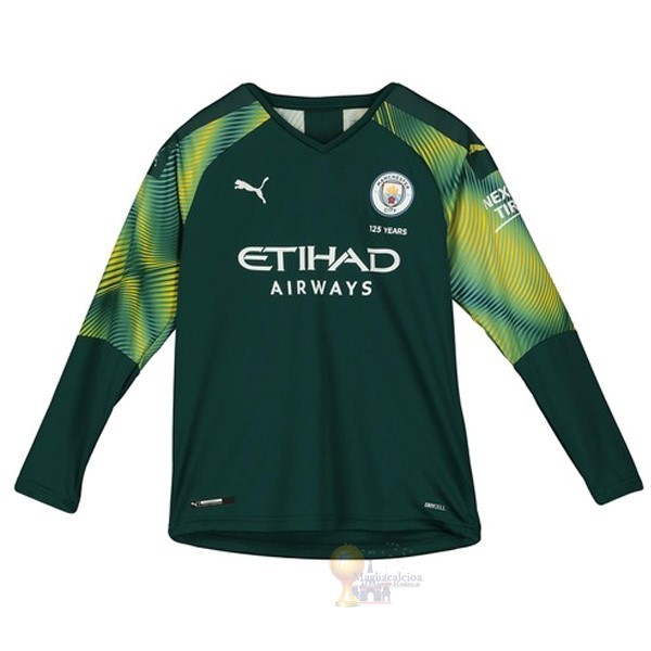 Calcio Maglie Home Manica lunga Portiere Manchester City 2019 2020 Verde