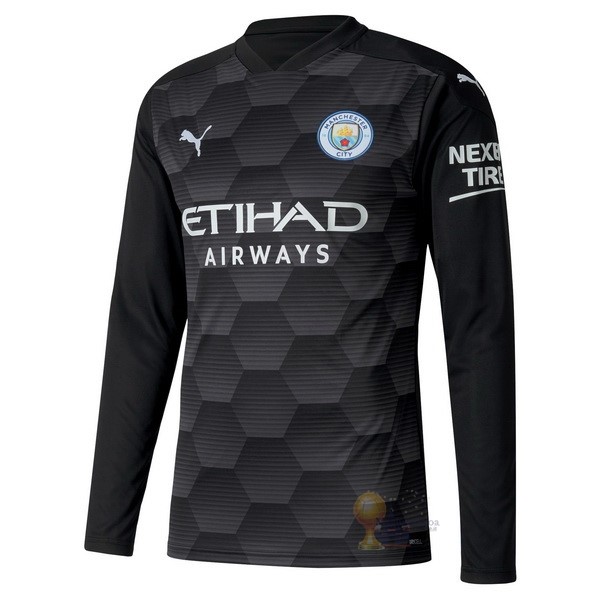 Calcio Maglie Home Manica lunga Portiere Manchester City 2020 2021 Nero