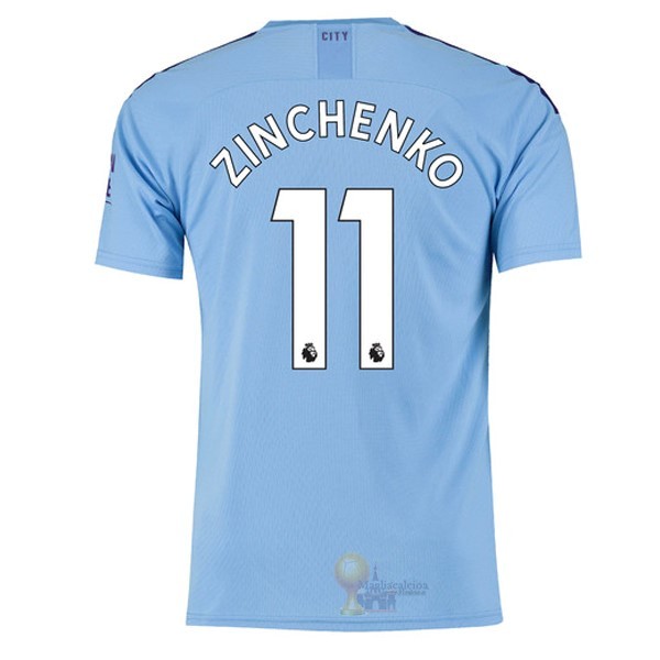 Calcio Maglie NO.11 Zinchenko Home Maglia Manchester City 2019 2020 Blu