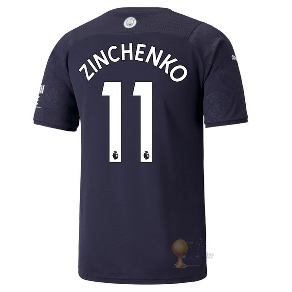 Calcio Maglie NO.11 Zinchenko Terza Maglia Manchester City 2021 2022 Blu Navy