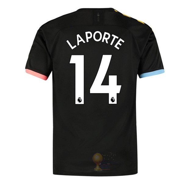 Calcio Maglie NO.14 LapOrote Away Maglia Manchester City 2019 2020 Nero