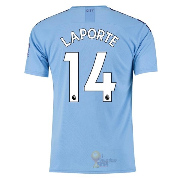 Calcio Maglie NO.14 LapOrote Home Maglia Manchester City 2019 2020 Blu