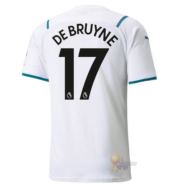 Calcio Maglie NO.17 De Bruyne Away Maglia Manchester City 2021 2022 Bianco