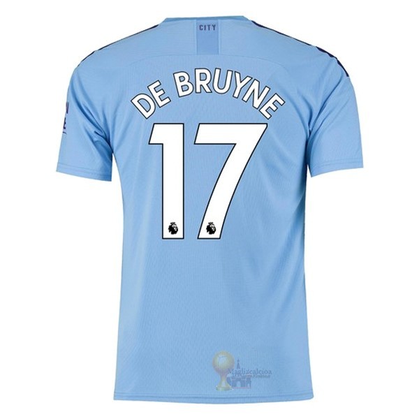 Calcio Maglie NO.17 De Bruyne Home Maglia Manchester City 2019 2020 Blu