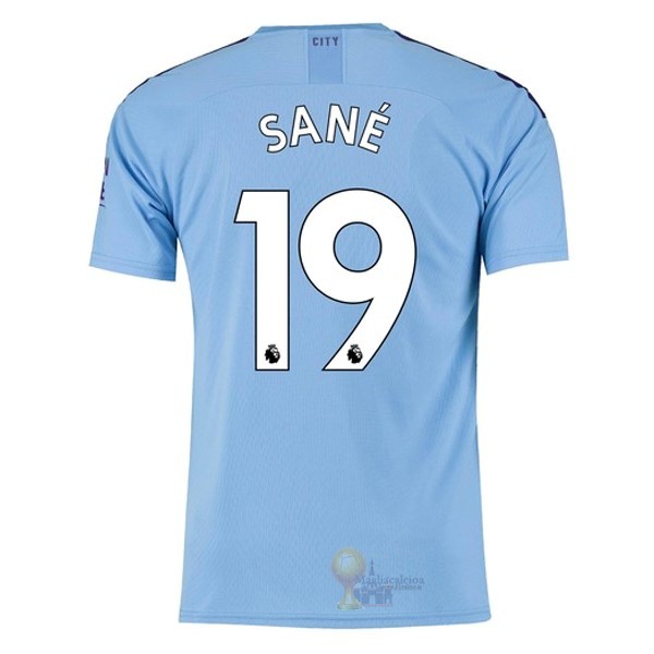 Calcio Maglie NO.19 Sane Home Maglia Manchester City 2019 2020 Blu