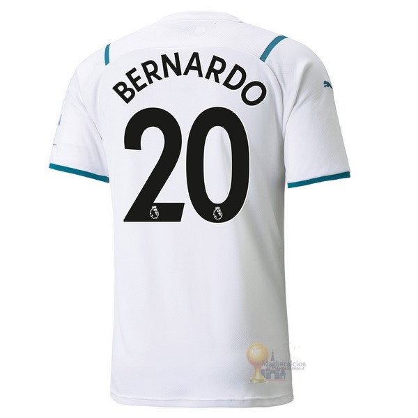 Calcio Maglie NO.20 Bernardo Away Maglia Manchester City 2021 2022 Bianco