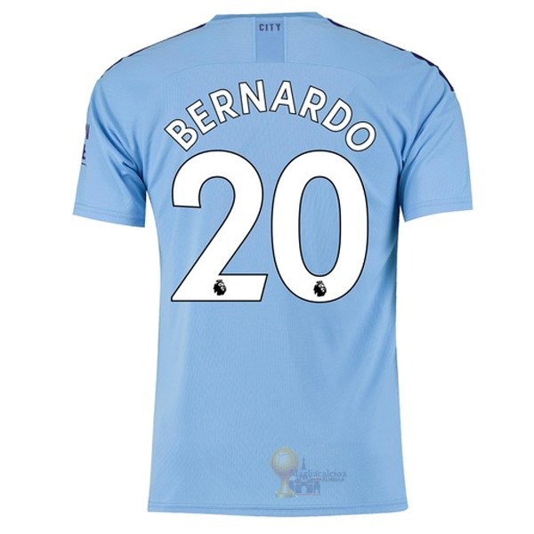 Calcio Maglie NO.20 Bernardo Home Maglia Manchester City 2019 2020 Blu