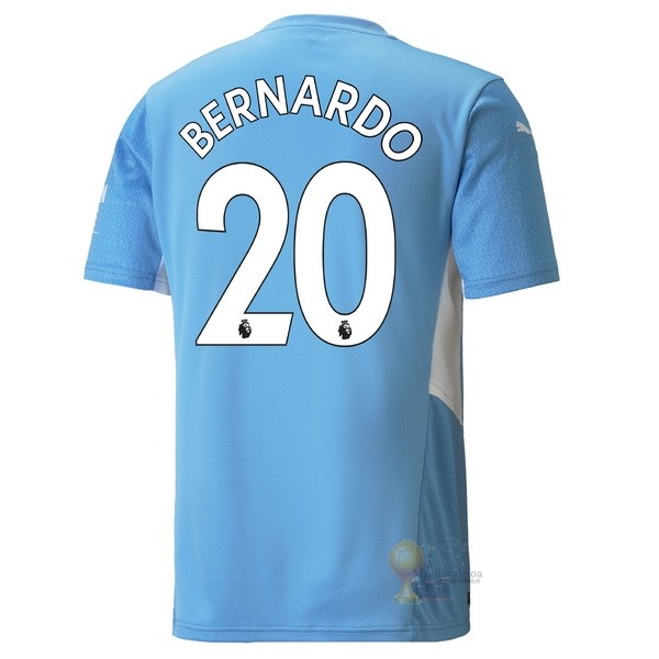 Calcio Maglie NO.20 Bernardo Home Maglia Manchester City 2021 2022 Blu