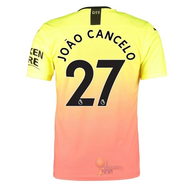 Calcio Maglie NO.27 Cancelo Terza Maglia Manchester City 2019 2020 Oroange