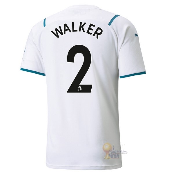 Calcio Maglie NO.2 Walker Away Maglia Manchester City 2021 2022 Bianco