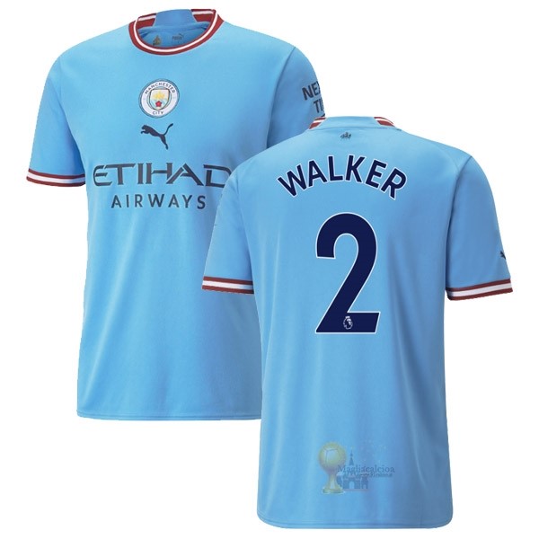 Calcio Maglie NO.2 Walker Home Maglia Manchester City 2022 2023 Blu