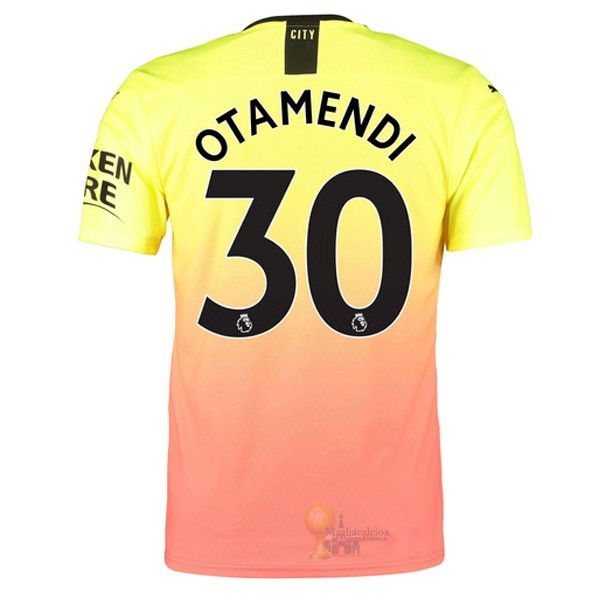 Calcio Maglie NO.30 Otamendi Terza Maglia Manchester City 2019 2020 Oroange