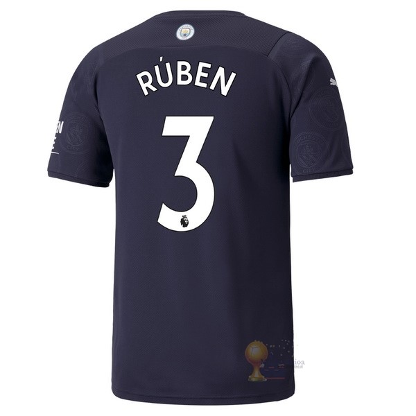 Calcio Maglie NO.3 Rúben Terza Maglia Manchester City 2021 2022 Blu Navy