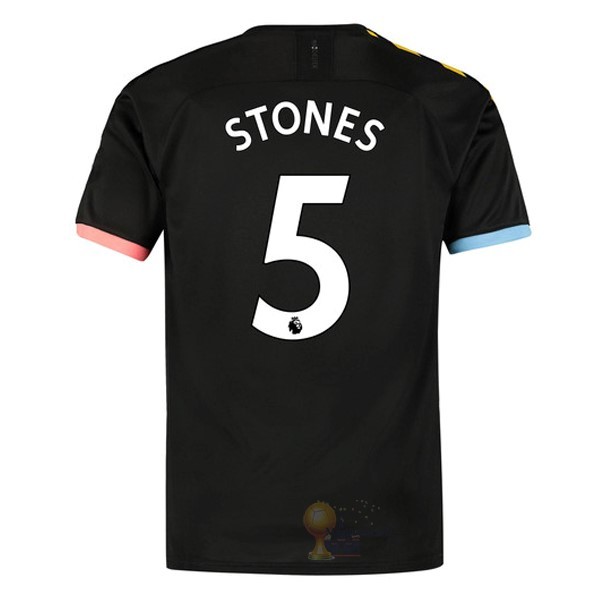 Calcio Maglie NO.5 Stones Away Maglia Manchester City 2019 2020 Nero