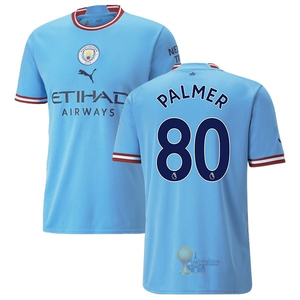 Calcio Maglie NO.80 Palmer Home Maglia Manchester City 2022 2023 Blu