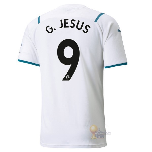 Calcio Maglie NO.9 G.Jesus Away Maglia Manchester City 2021 2022 Bianco