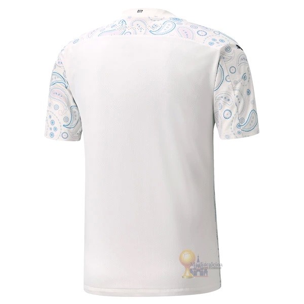 Calcio Maglie Terza Maglia Manchester City Stile rétro 2020 2021 Bianco