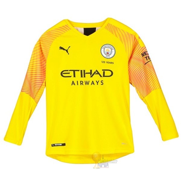 Calcio Maglie Terza Manica lunga Portiere Manchester City 2019 2020 Giallo