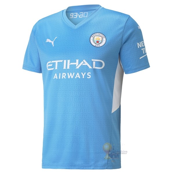 Calcio Maglie Thailandia Home Maglia Manchester City 2021 2022 Blu